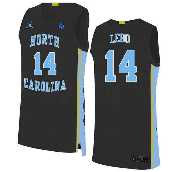 Men #14 Creighton Lebo North Carolina Tar Heels College Basketball Jerseys Stitched Sale-Black